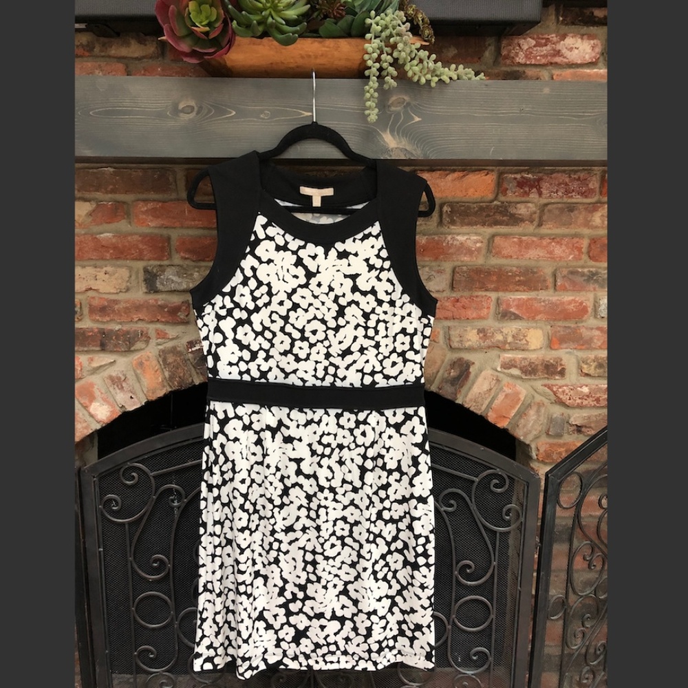 Banana Republic black & white sleeveless dress